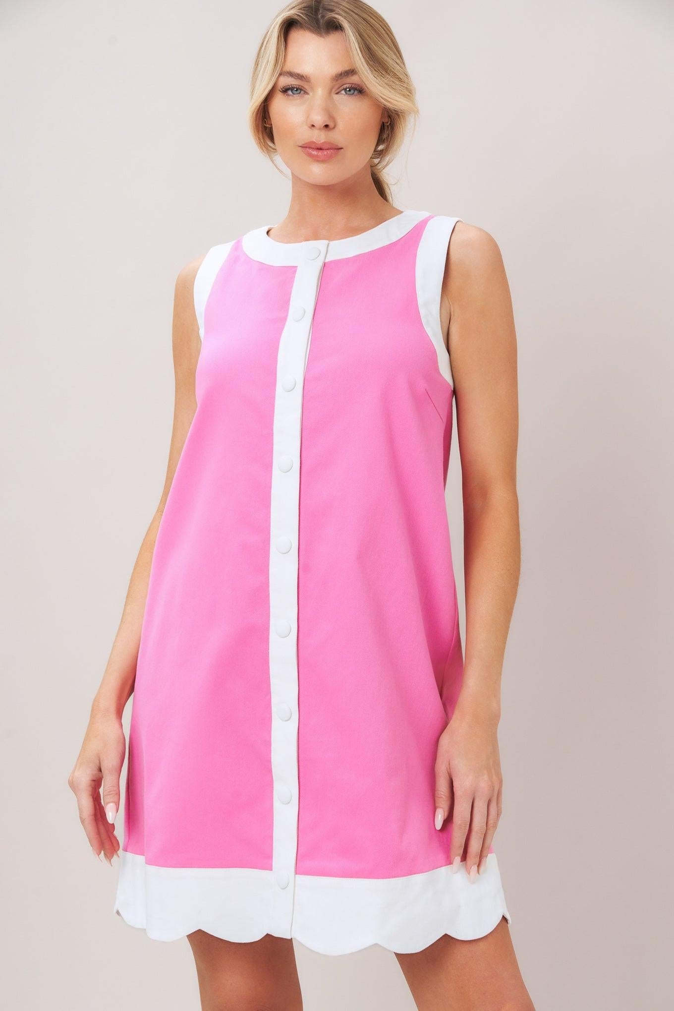 BARBIE SHIFT WOVEN MINI DRESS Flying Tomato