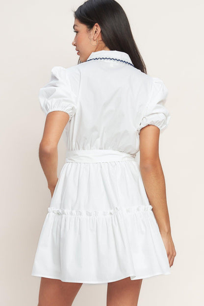 A LITTLE BIT LOVELY WOVEN MINI DRESS Flying Tomato