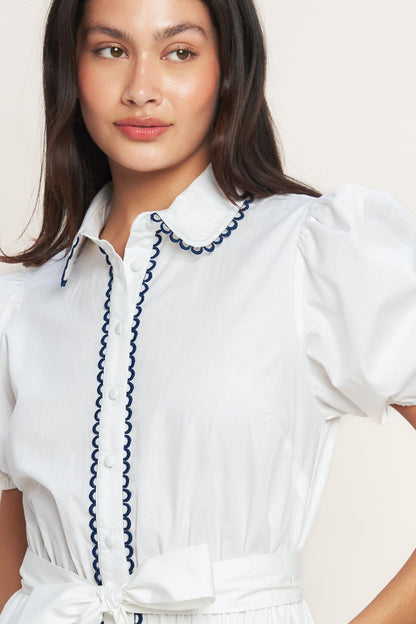A LITTLE BIT LOVELY WOVEN MINI DRESS Flying Tomato