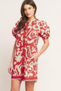 STRAIGHT & STRONG WOVEN MINI DRESS Flying Tomato