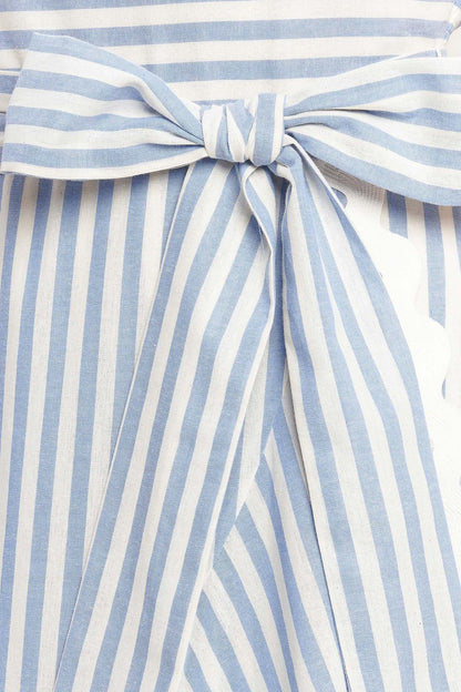 TIED TO YOU STRIPED WOVEN MIDI DRESS Flying Tomato