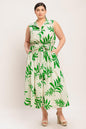 GREEN DAYDREAM WOVEN MIDI DRESS Flying Tomato