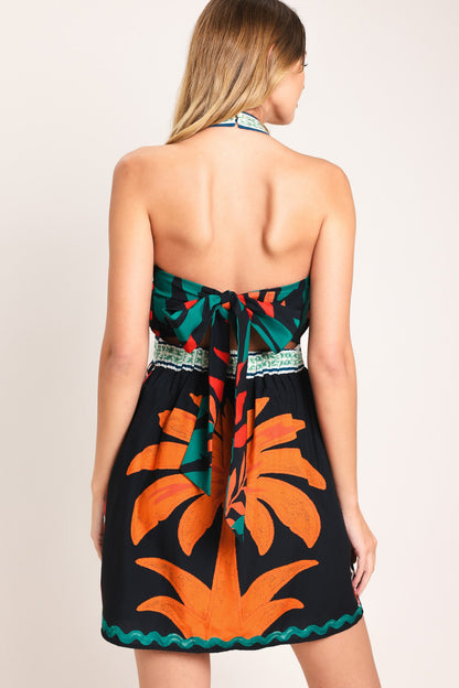 PARADISE POP WOVEN MINI DRESS Flying Tomato