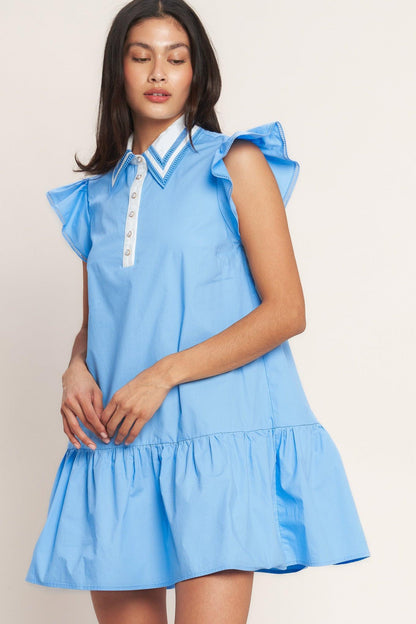 SWEET DAYS WOVEN MINI DRESS Flying Tomato