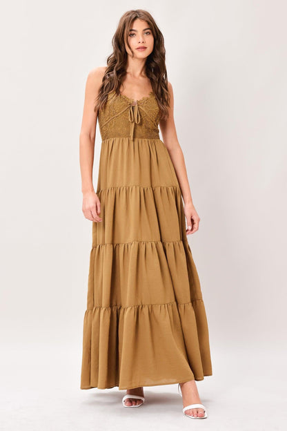NOMAD BLOOM WOVEN MAXI DRESS Flying Tomato