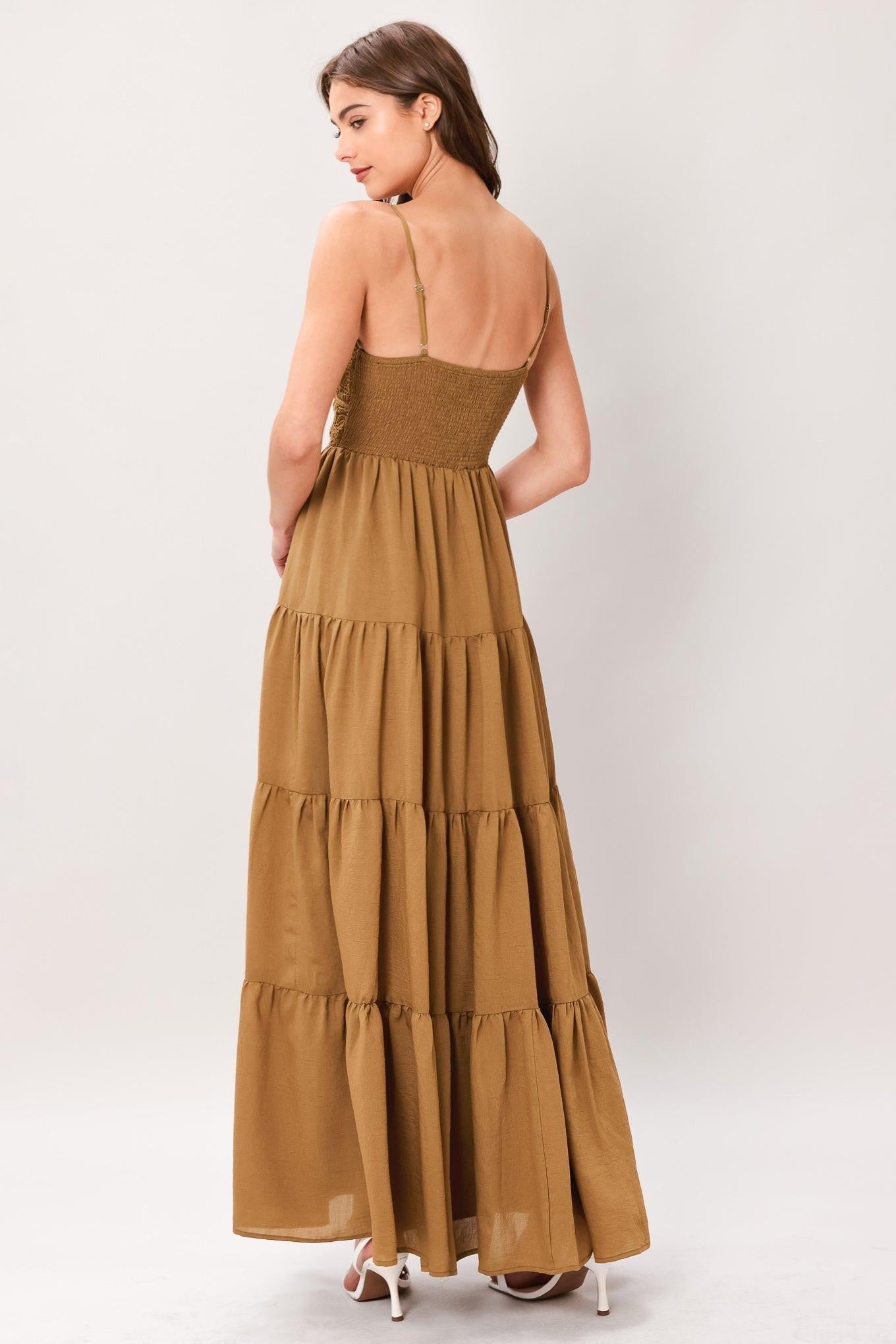 NOMAD BLOOM WOVEN MAXI DRESS Flying Tomato