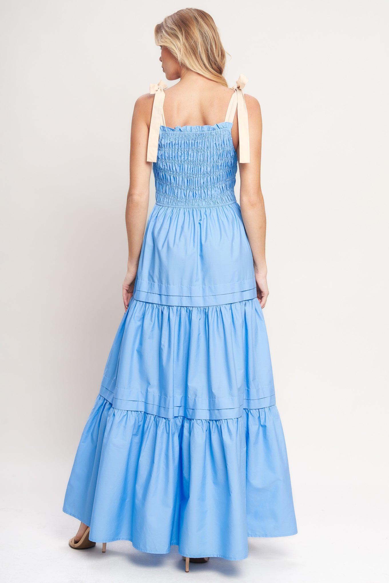 SWEET SERENITY TIERED WOVEN MAXI DRESS Flying Tomato