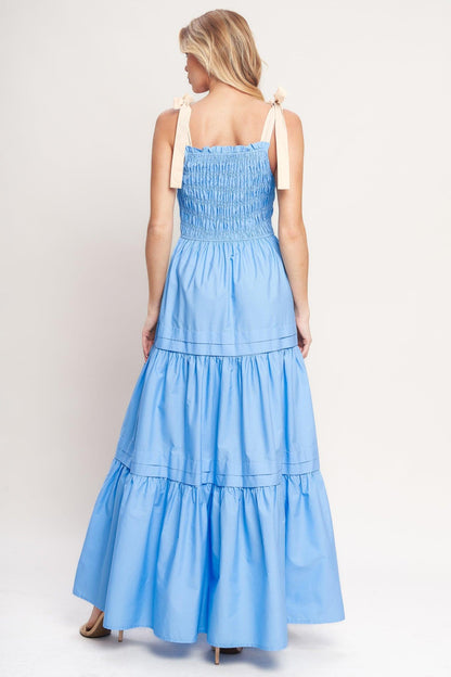 SWEET SERENITY TIERED WOVEN MAXI DRESS Flying Tomato