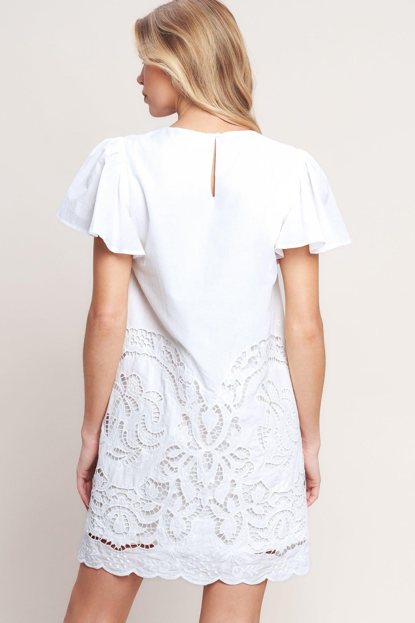 ALL THE RIGHT REASONS WOVEN EYELET DRESS Flying Tomato