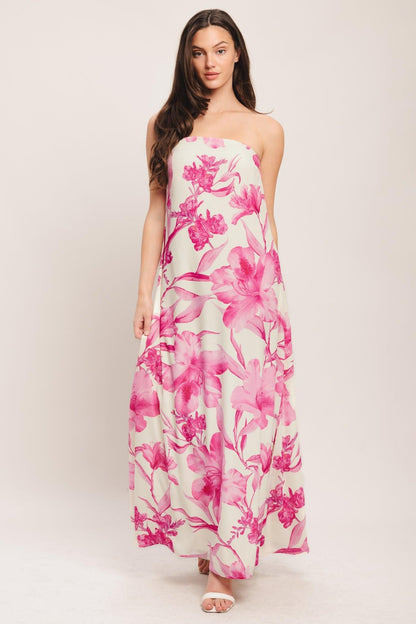 SOFT ROSE ESCAPE WOVEN ANKLE DRESS Flying Tomato