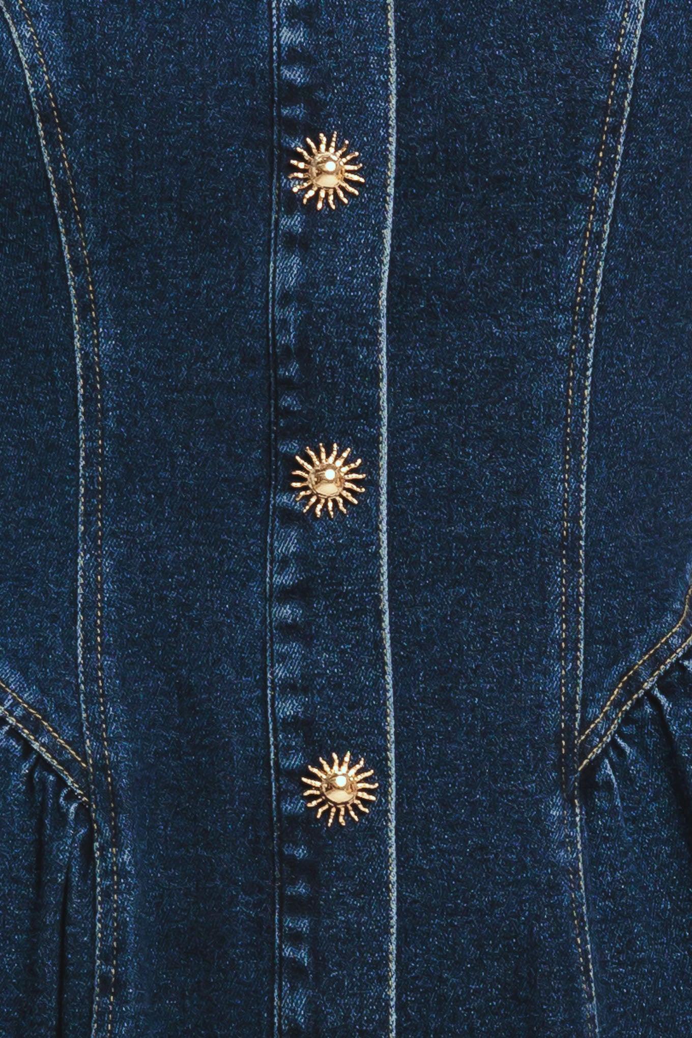 EFFORTLESS POLISH DENIM MIDI DRESS Flying Tomato