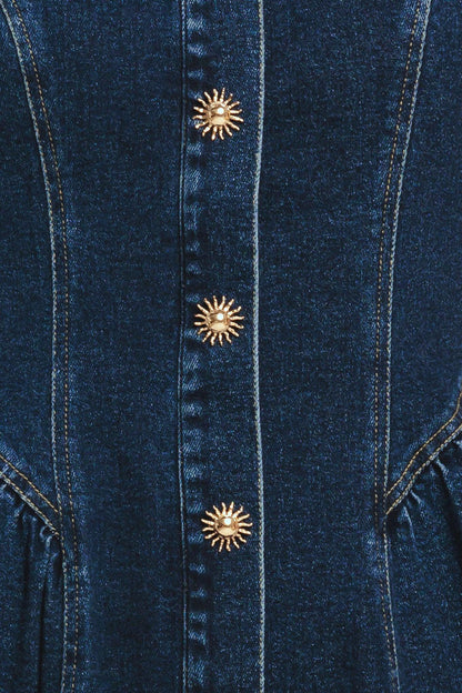 EFFORTLESS POLISH DENIM MIDI DRESS Flying Tomato