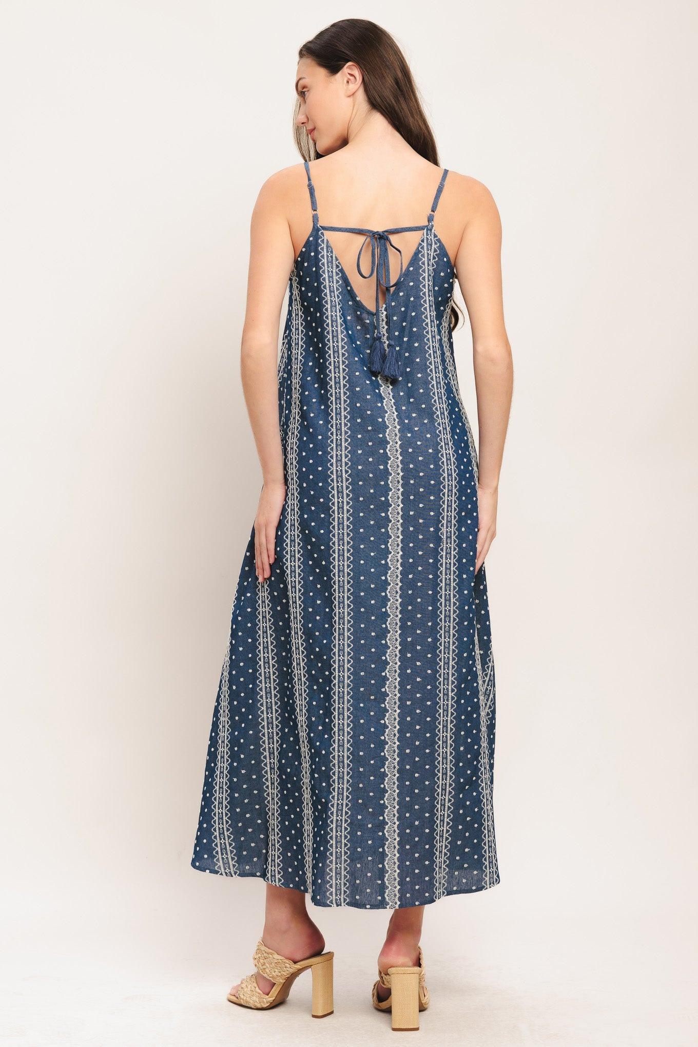 HANDLOOM SKY WOVEN MIDI DRESS Flying Tomato