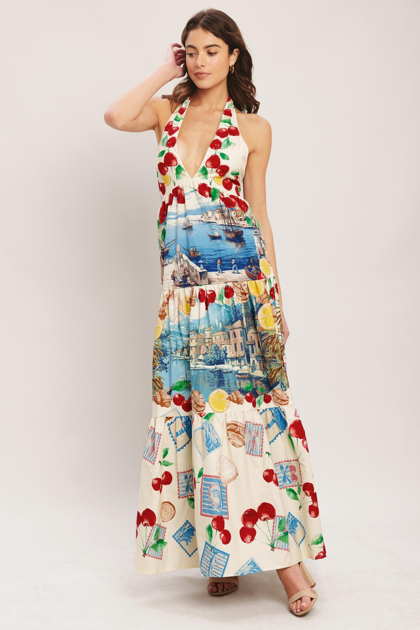 ITALIAN RIVIERA DREAM WOVEN MAXI DRESS Flying Tomato