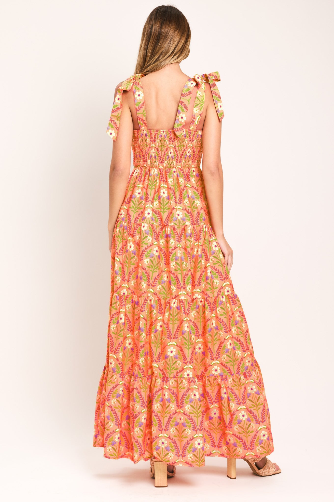 SUNKISS FLORAL WOVEN MAXI DRESS Flying Tomato