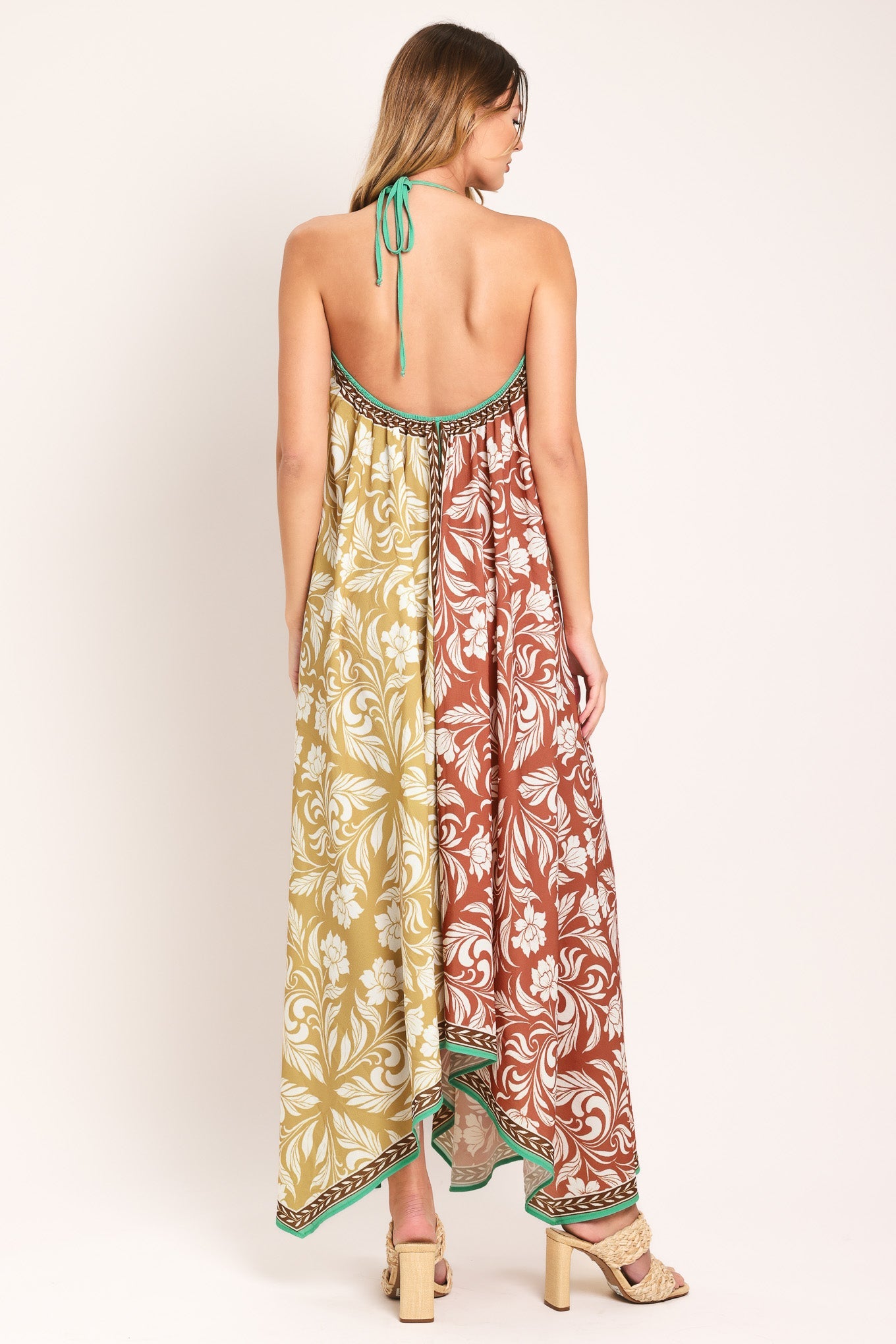 WARM PARADISE WOVEN MIDI SCARF DRESS Flying Tomato