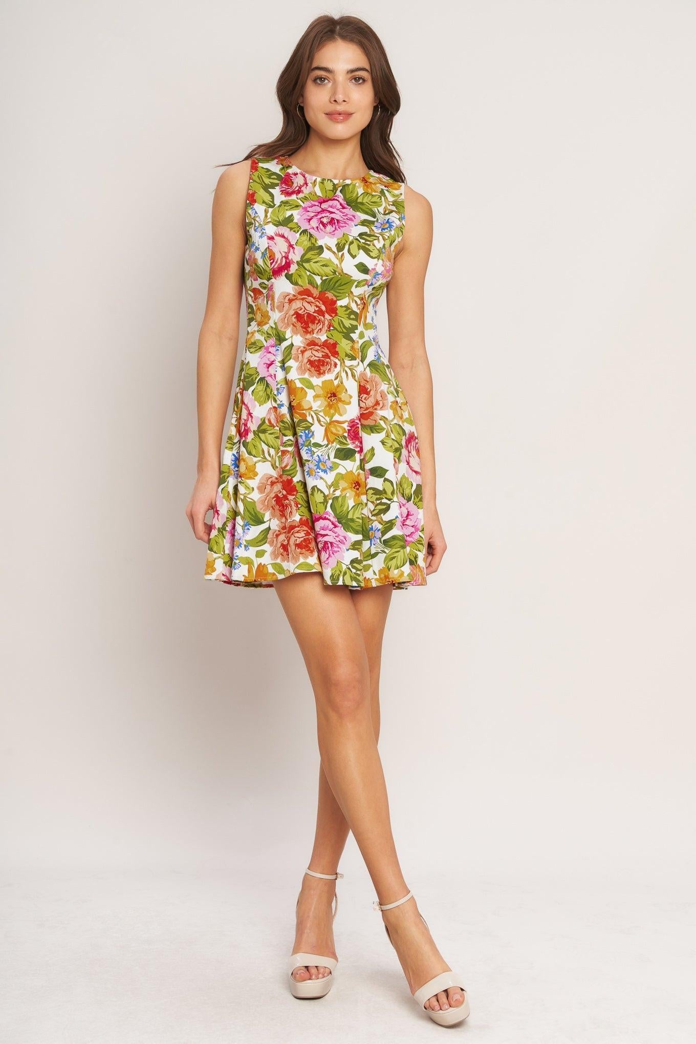 SUMMER LOVE FLORA WOVEN MINI DRESS Flying Tomato