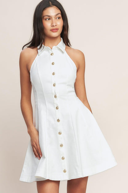 ALWAYS ADORABLE WOVEN MINI DRESS Flying Tomato