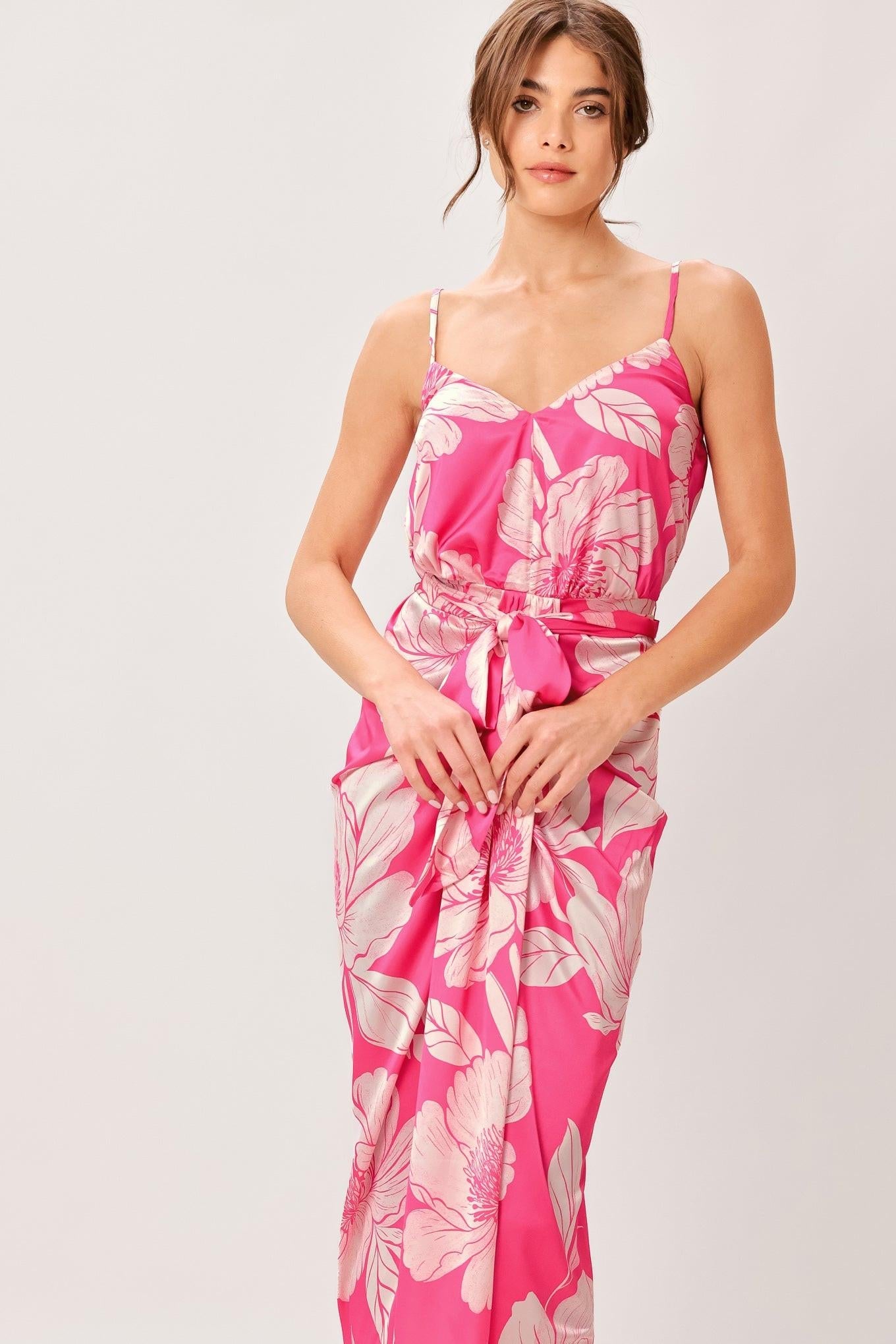 BOLD PETALIA WOVEN MIDI DRESS Flying Tomato