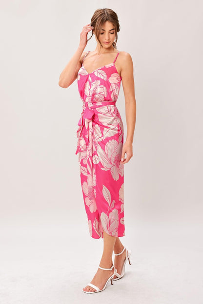 BOLD PETALIA WOVEN MIDI DRESS Flying Tomato