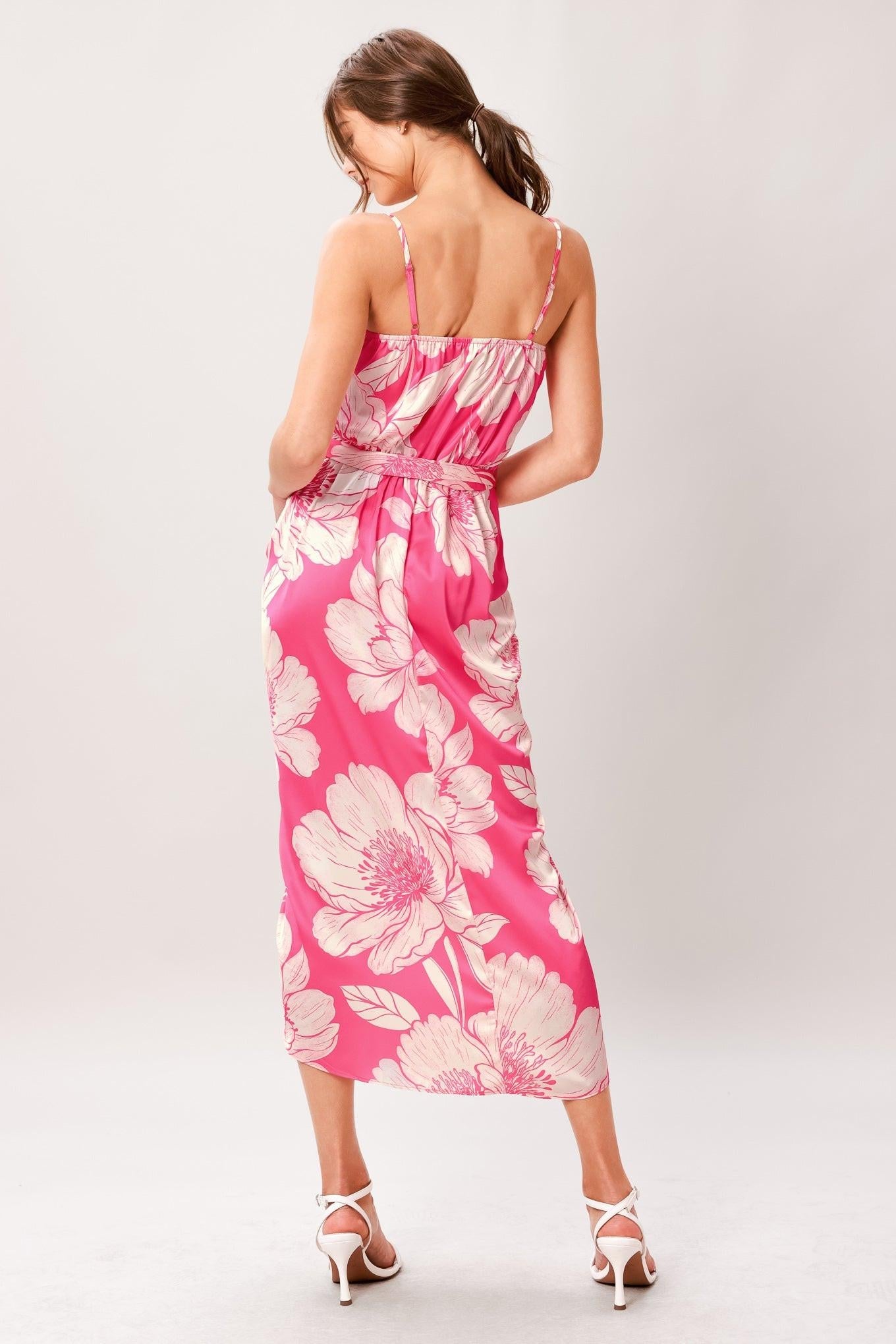 BOLD PETALIA WOVEN MIDI DRESS Flying Tomato