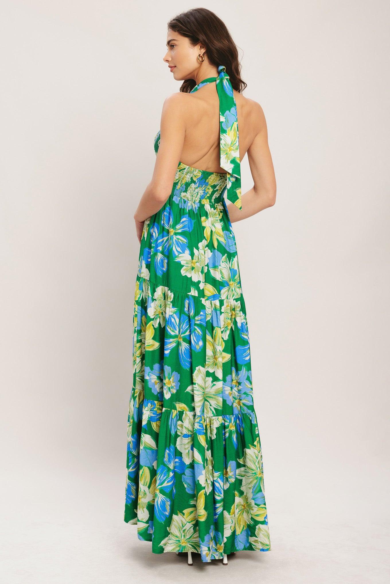PALM SHORE BLOOM WOVEN MAXI DRESS Flying Tomato