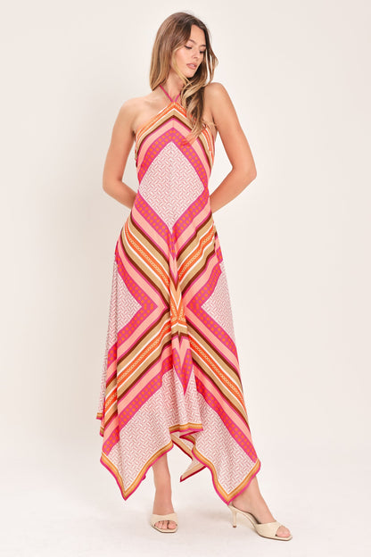PARADISE CODE WOVEN MIDI DRESS Flying Tomato