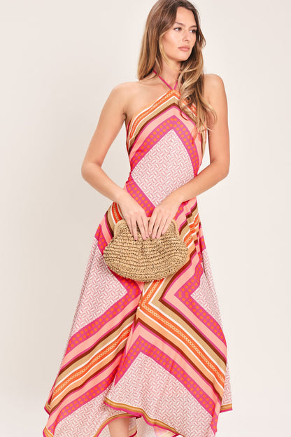 PARADISE CODE WOVEN MIDI DRESS Flying Tomato