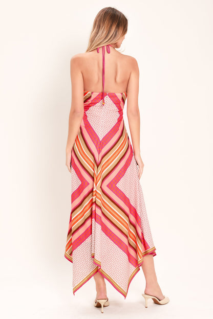 PARADISE CODE WOVEN MIDI DRESS Flying Tomato