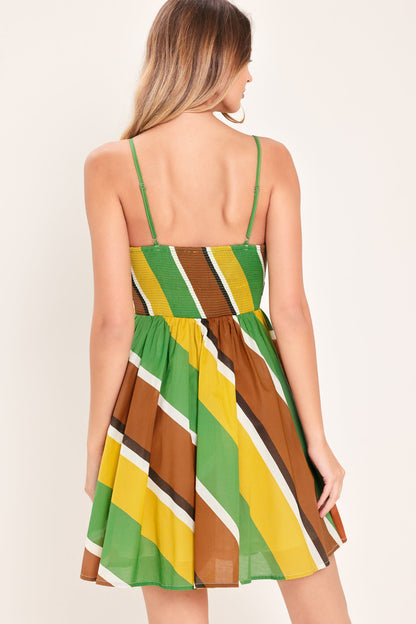 SUMMER NIGHTS WOVEN MINI DRESS Flying Tomato
