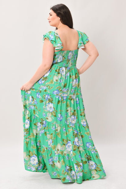 FRESH BLOSSOM WOVEN MAXI DRESS Flying Tomato