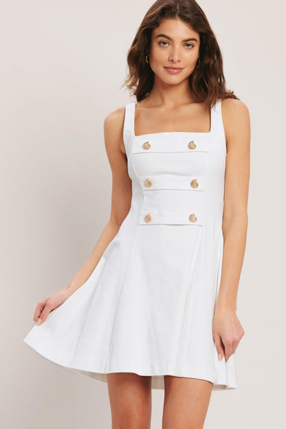 COASTAL CHIC WOVEN MINI DRESS Flying Tomato
