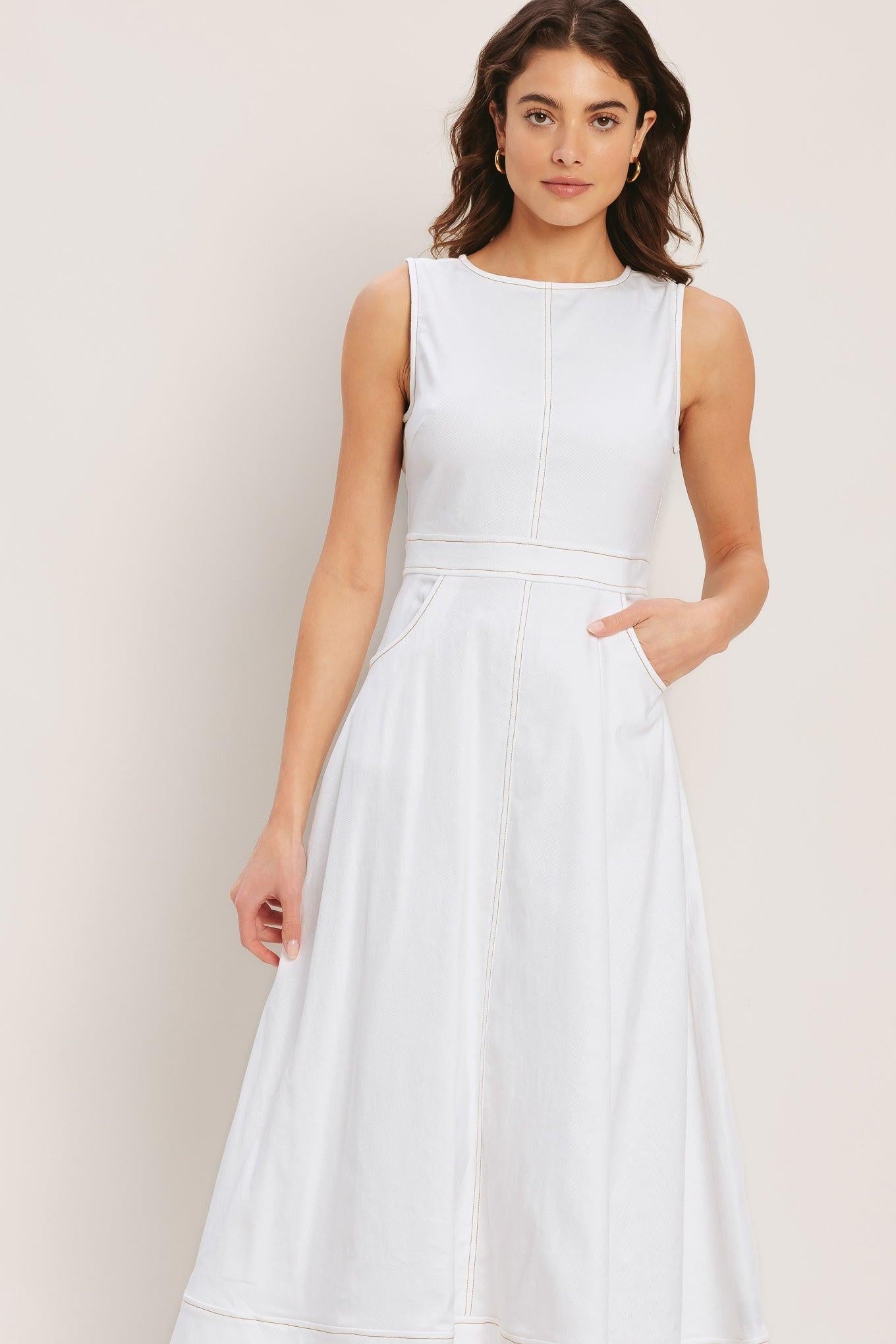CLOUDLIGHT SUMMER WOVEN MIDI DRESS Flying Tomato