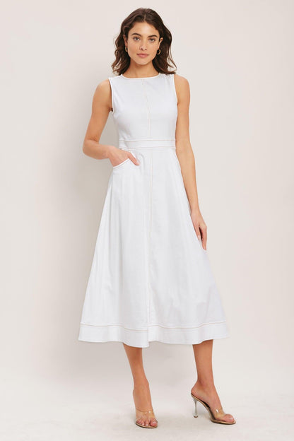 CLOUDLIGHT SUMMER WOVEN MIDI DRESS Flying Tomato