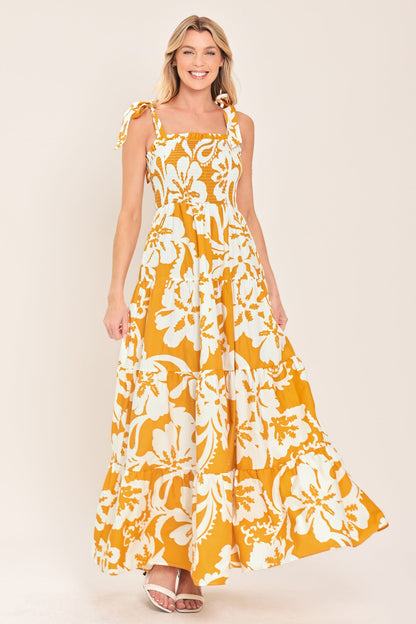 TROPICALLY YOURS WOVEN MAXI DRESS Flying Tomato