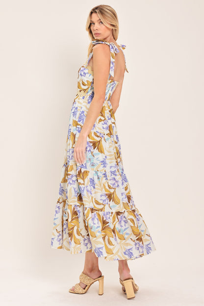 SOFTLY SUNKISSED WOVEN MIDI DRESS Flying Tomato
