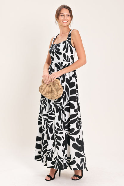 MONO BLOOM WOVEN MAXI DRESS Flying Tomato