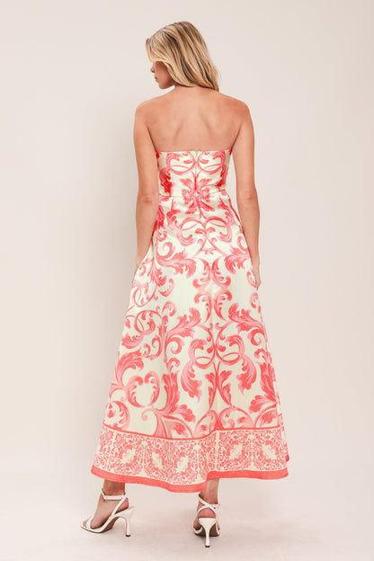 SUNSET ROYALTY WOVEN MIDI DRESS Flying Tomato