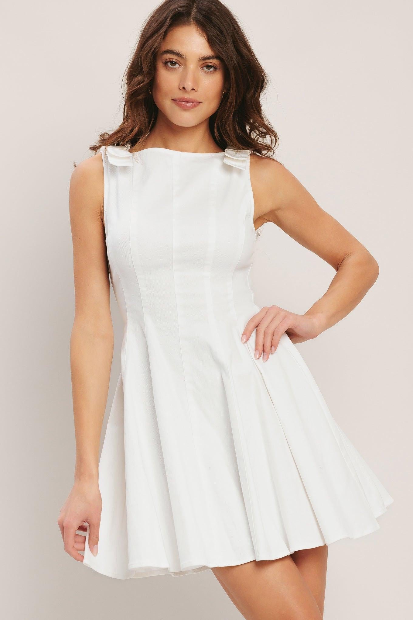 ELEGANT MOMENT WOVEN MINI DRESS Flying Tomato