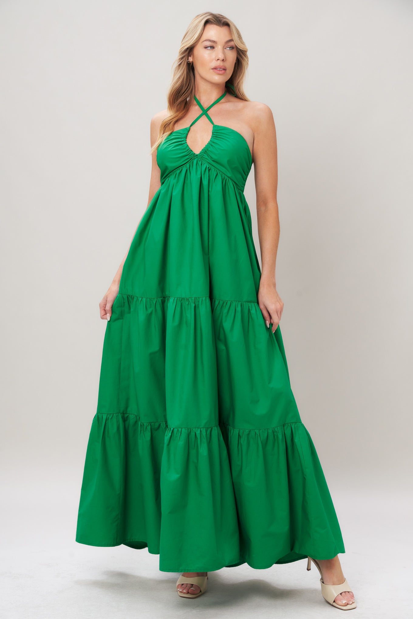 TROPIC STATEMENT WOVEN MAXI DRESS Flying Tomato