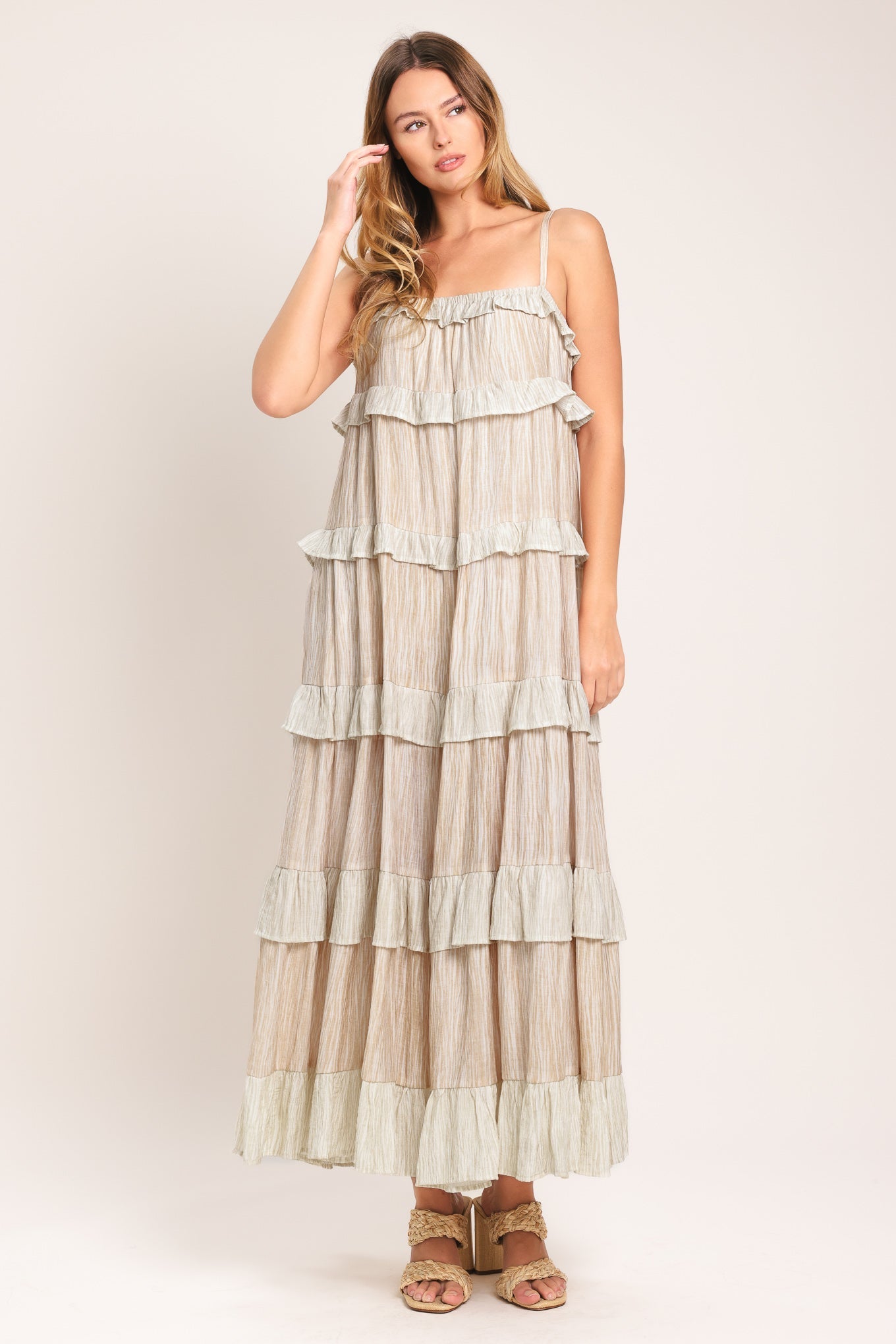 DUNE SERENA WOVEN MIDI DRESS Flying Tomato
