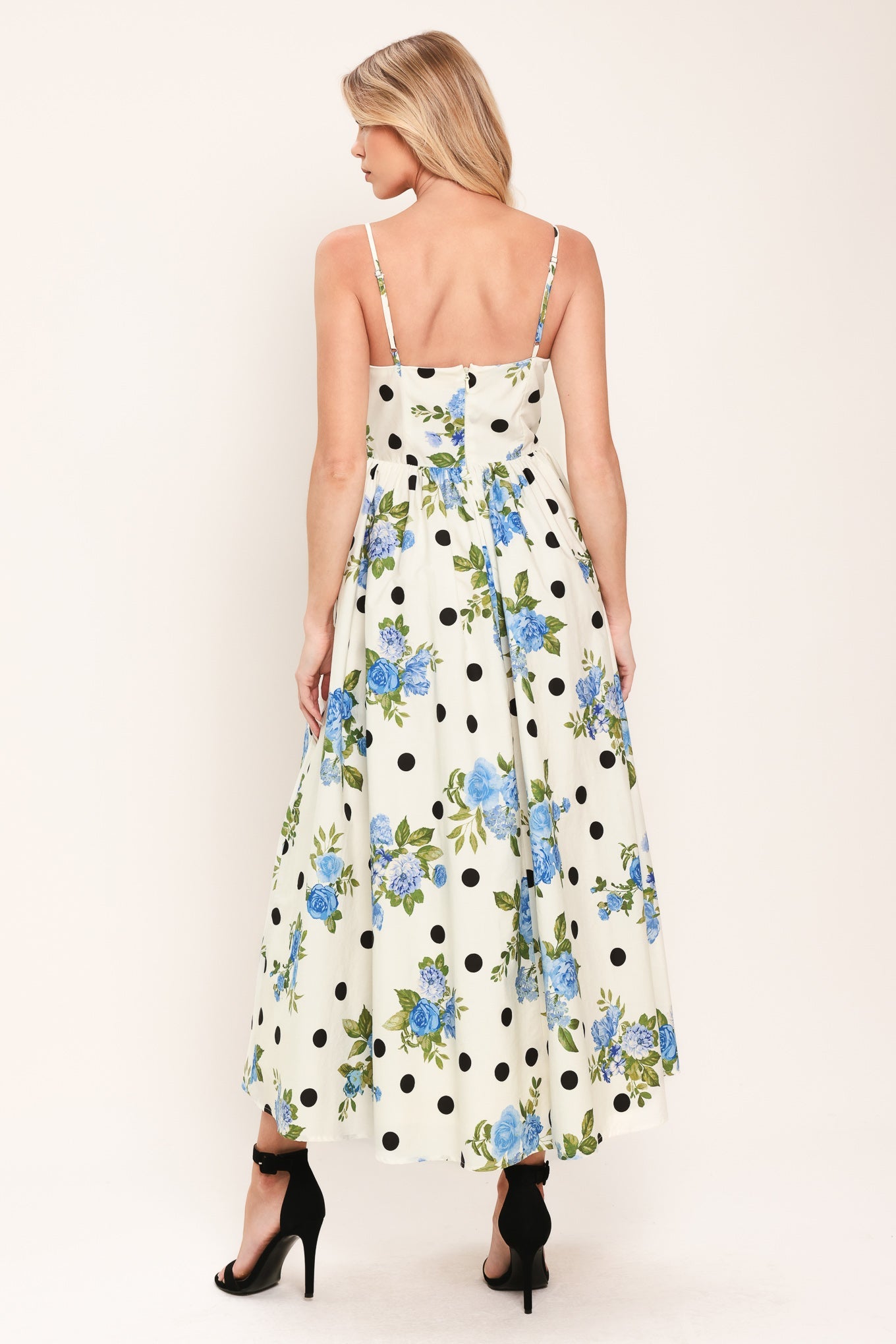 RETRO FLORA WOVEN MIDI DRESS Flying Tomato