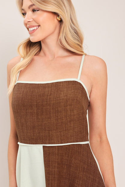 SIENNA FORM WOVEN MIDI DRESS Flying Tomato