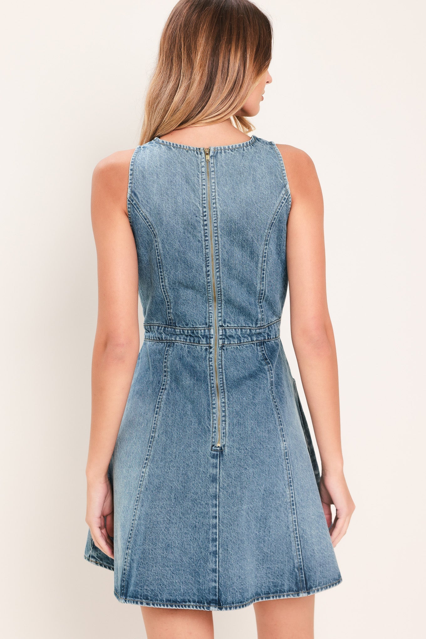CLASSIC CHIC DENIM MINI DRESS Flying Tomato