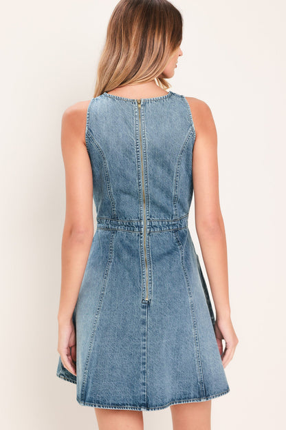 CLASSIC CHIC DENIM MINI DRESS Flying Tomato