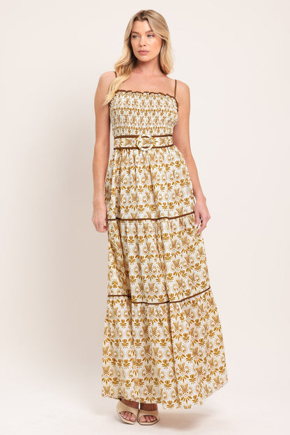 DAINTY FLORA WOVEN MAXI DRESS Flying Tomato