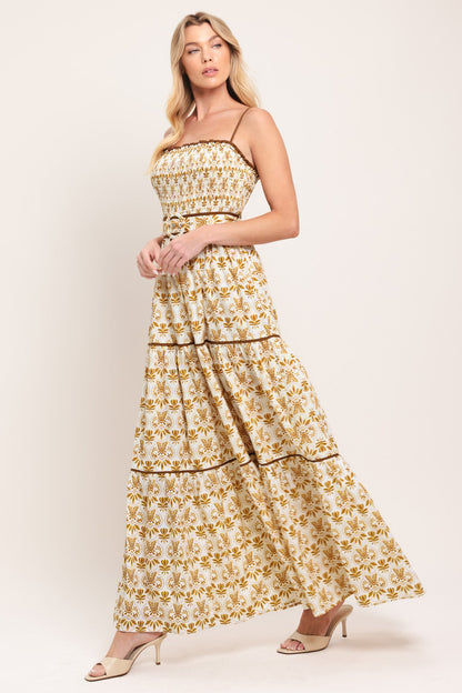DAINTY FLORA WOVEN MAXI DRESS Flying Tomato