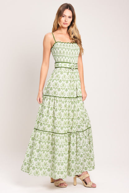 DAINTY FLORA WOVEN MAXI DRESS Flying Tomato