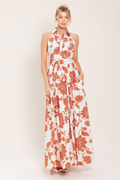 PORTOFINO SUN WOVEN MAXI DRESS Flying Tomato