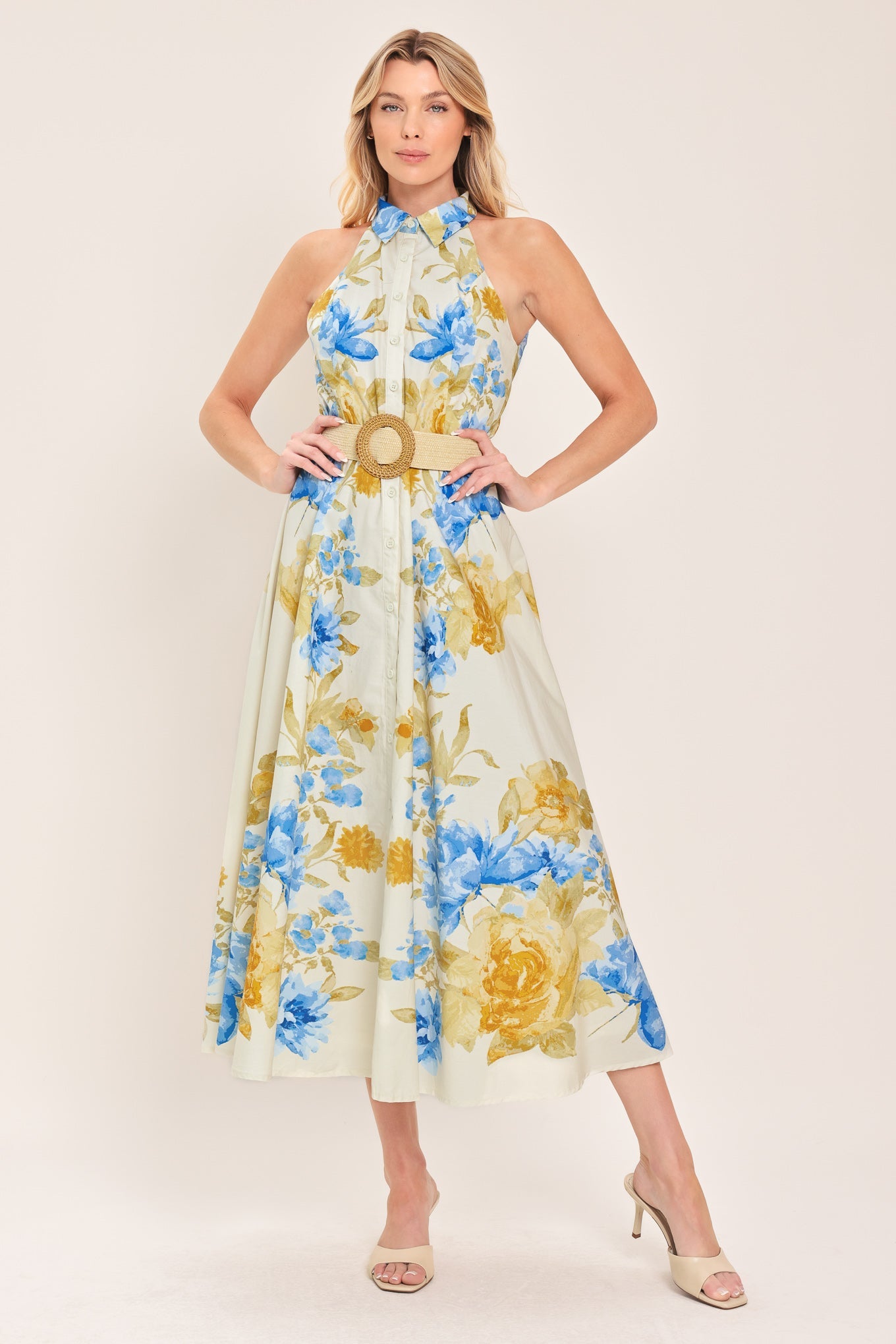 SUNNY DAYDREAM WOVEN MIDI DRESS Flying Tomato